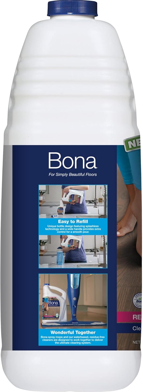 Bona Hardwood Floor Cleaner Refill, 4 pack