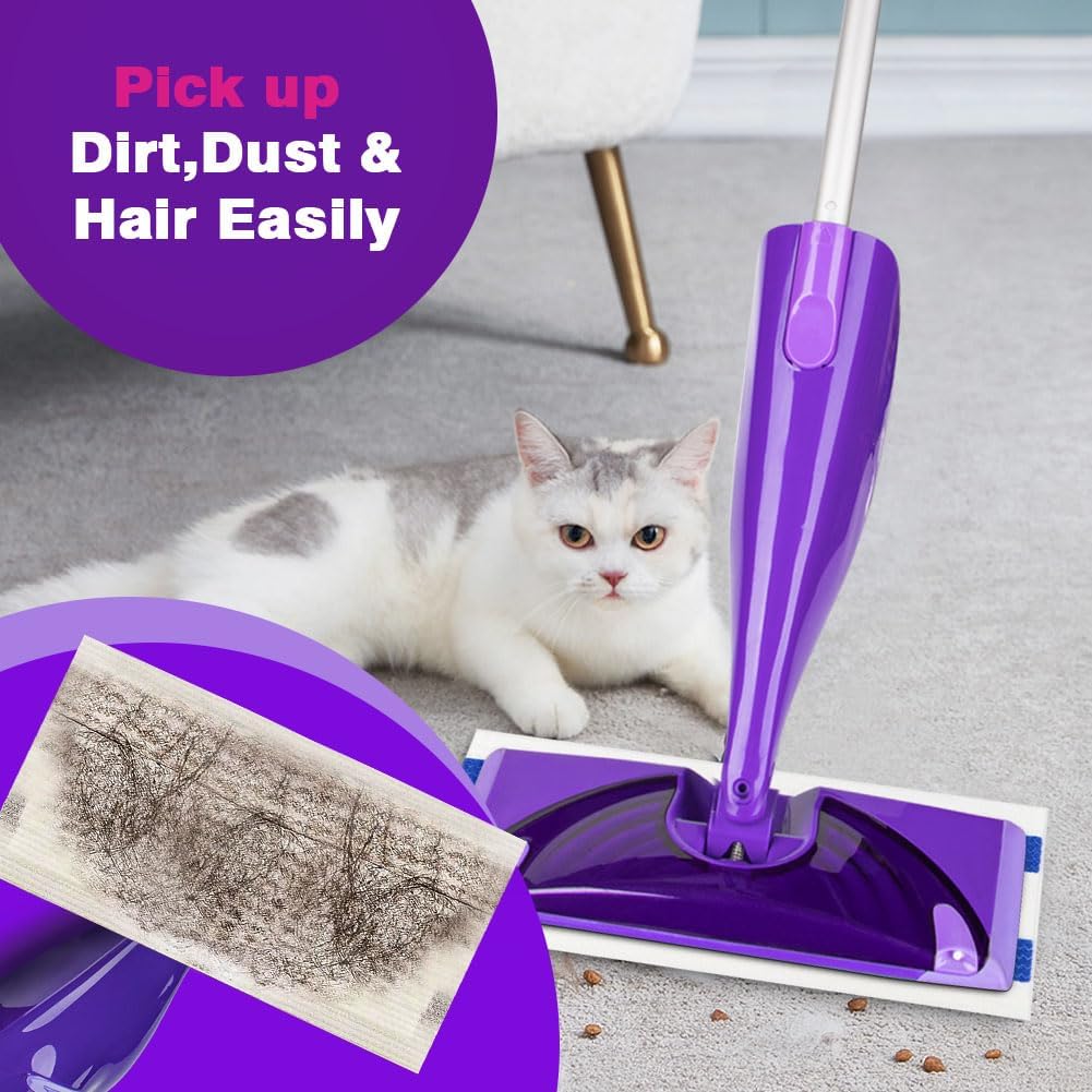 HOMEXCEL Multi-Layer Dry Floor Mop Pads Compatible with Swiffer WetJet-All Purpose Multi Surface Floor Cleaner Spray Mop Pads Refills for Hardwood Floor,16 Count