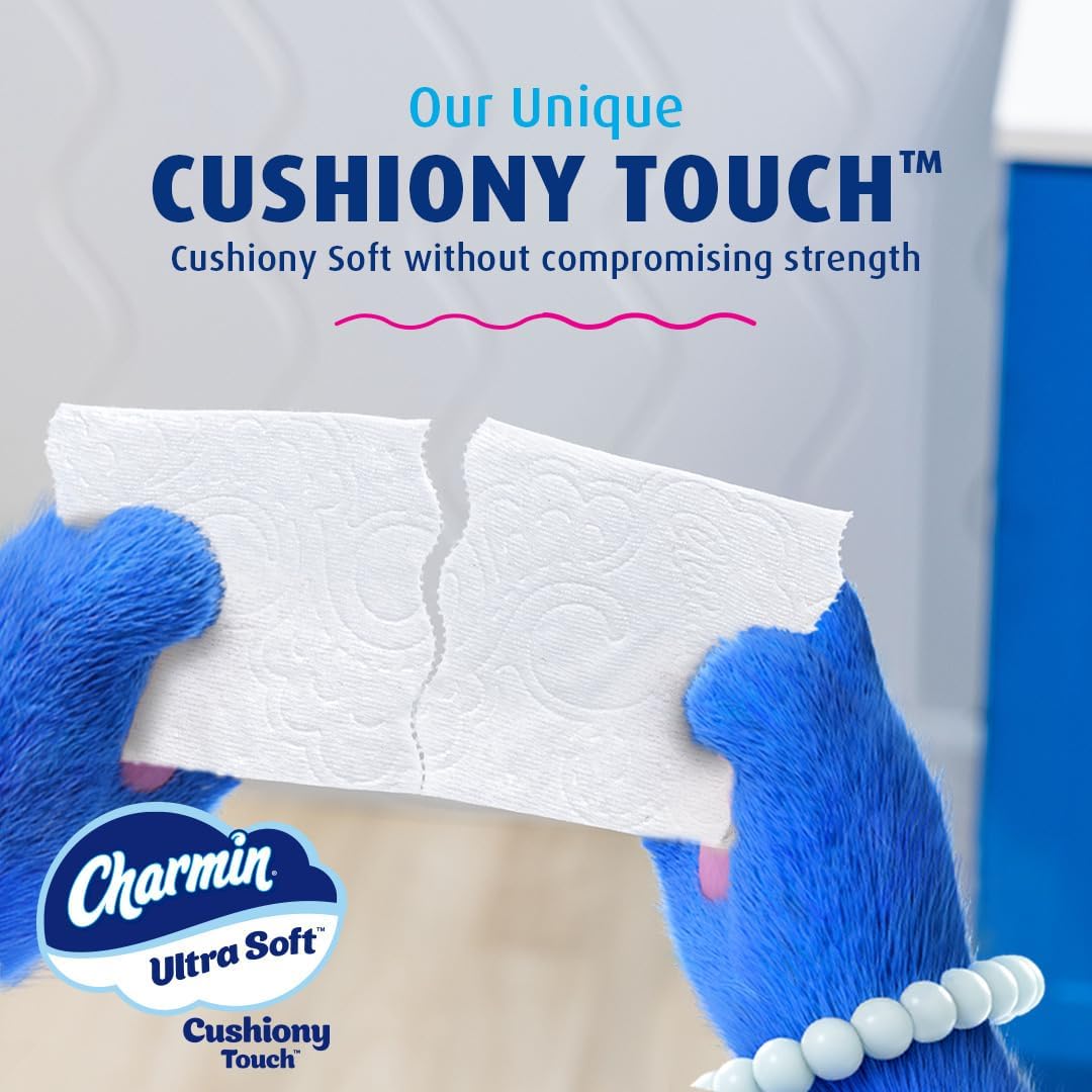 Charmin Ultra Soft Cushiony Touch Toilet Paper, 30 Family Mega Rolls = 153 Regular Rolls