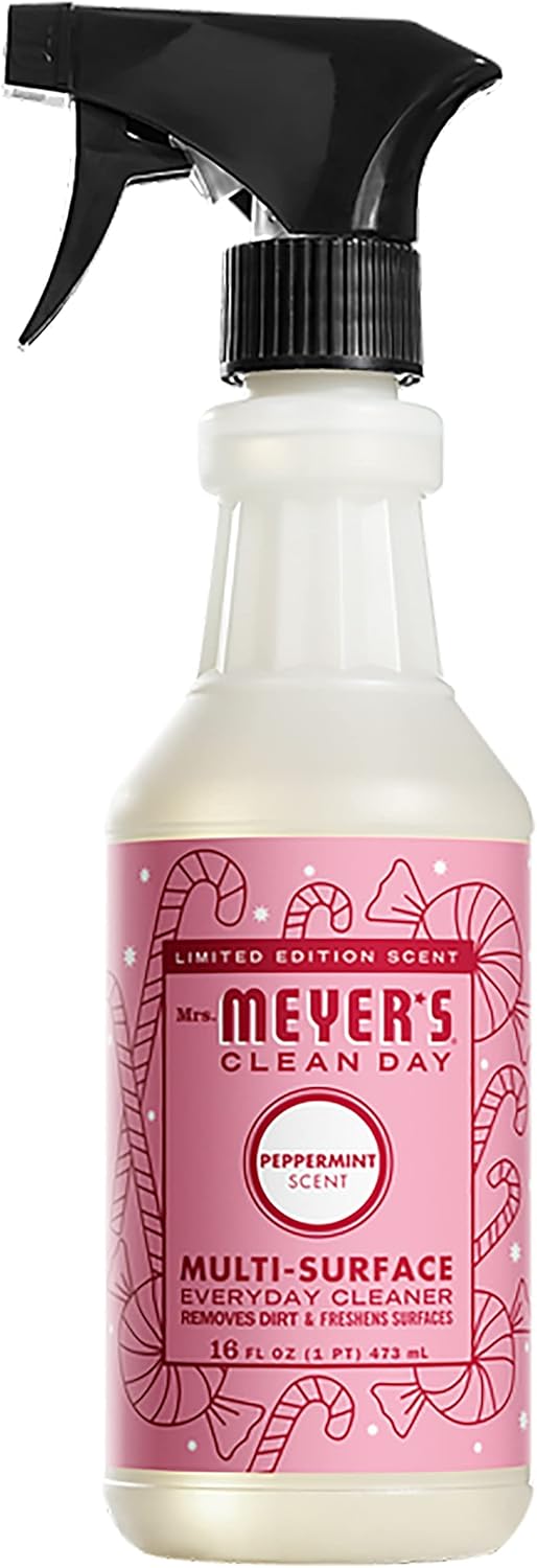Mrs. Meyer's Kitchen Set, Dish Soap, Hand Soap, and Multi-Surface Cleaner, 3 CT (Peppermint)