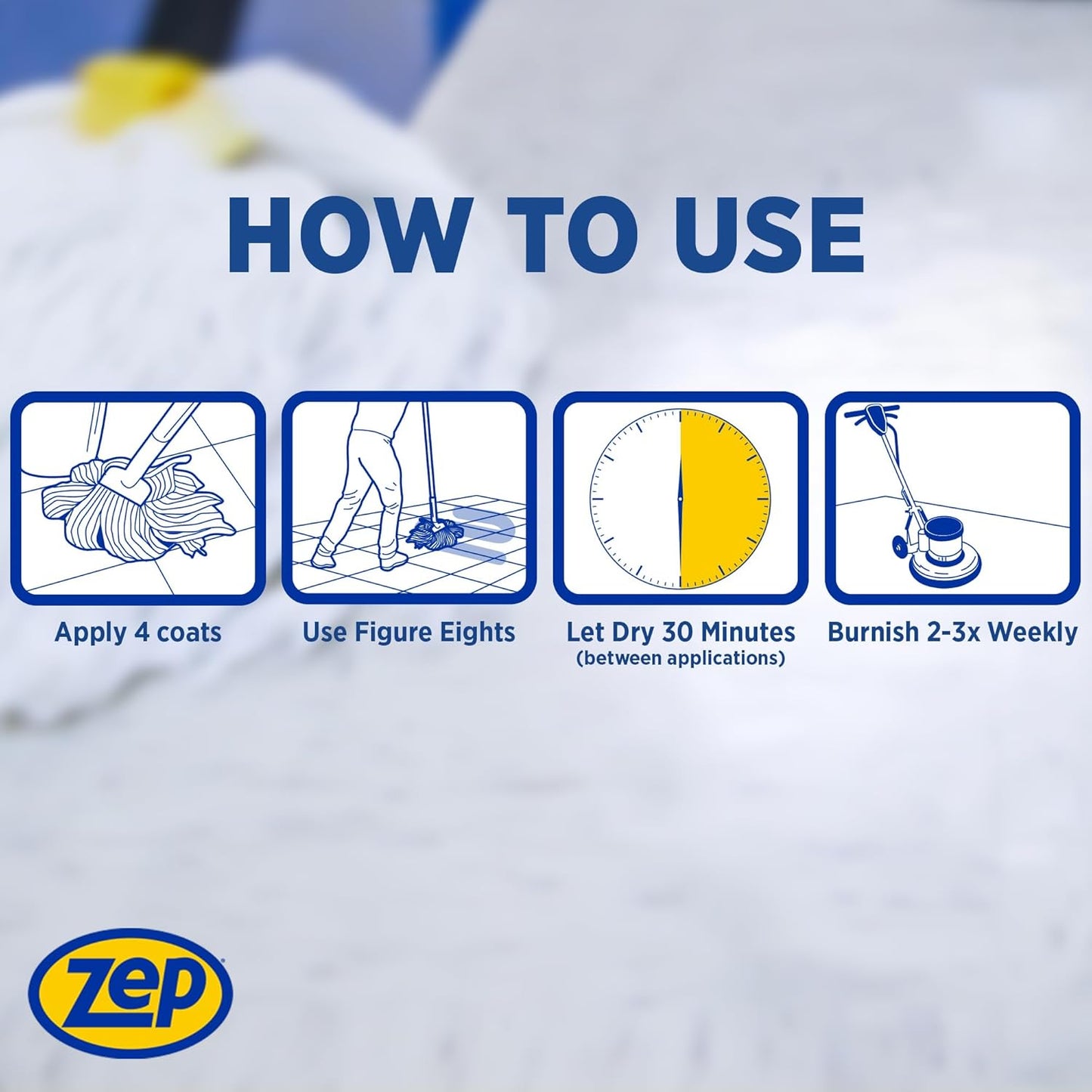 Zep Zuwlff5g Wet Look Floor Finish, 5-Gals. Floor Cleaner, Stripper & Polish