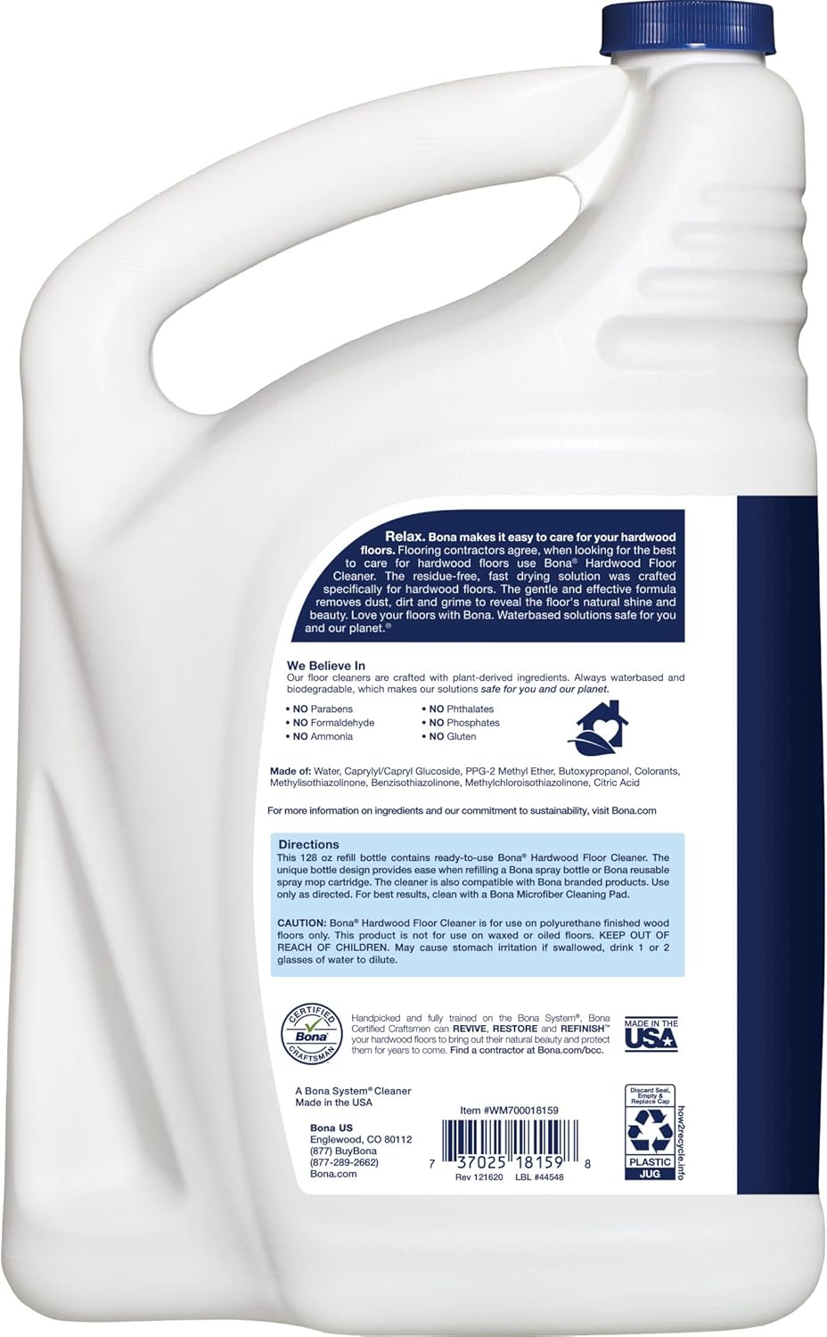 Bona Hardwood Floor Cleaner Refill, 4 pack