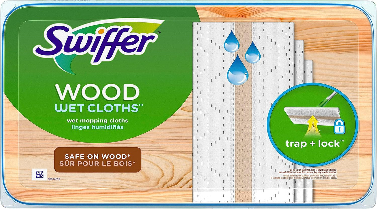 Swiffer Sweeper Wet Wood Floor Mopping cloths, 20 count