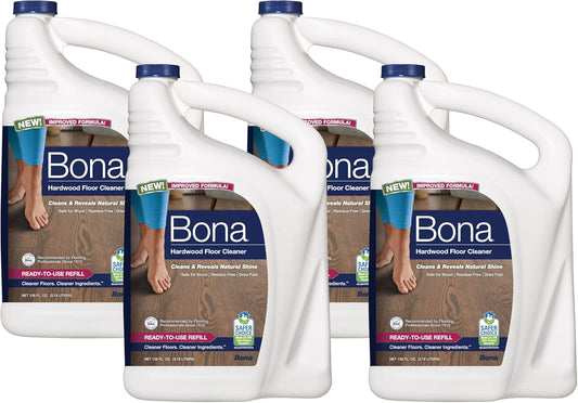 Bona Hardwood Floor Cleaner Refill, 4 pack